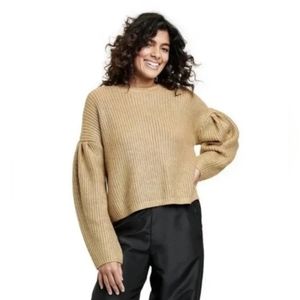🔥NWT🔥SZ XL Metallic Back Tie Sweater Kika Vargas/Can be worn two ways